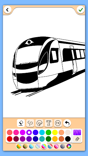 Train game: coloring book. - عکس برنامه موبایلی اندروید