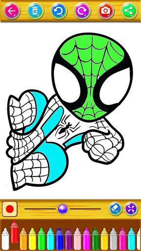 Coloring Super Hero Spider - عکس بازی موبایلی اندروید
