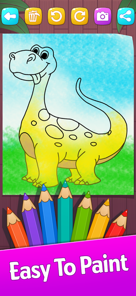 Dino Coloring & Drawing Book - Gameplay image of android game