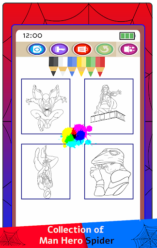 Spider coloring book man - Gameplay image of android game