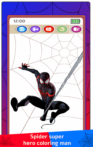 Spider coloring book man - Gameplay image of android game