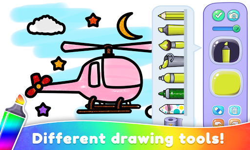 Toddler Coloring Book Glitter - Image screenshot of android app