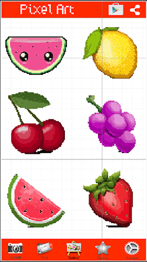 Cherry Fruits Color By Number Pixel Pics - Image screenshot of android app