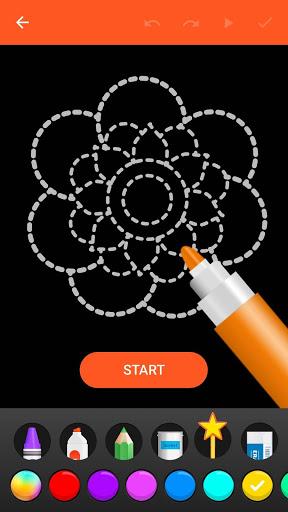 Learn To Draw Glow Flower - Image screenshot of android app