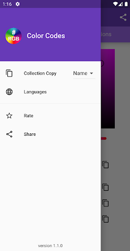 Color Codes: HEX & RGB - عکس برنامه موبایلی اندروید