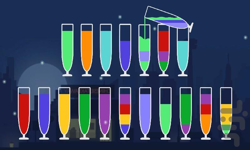 مرتب سازی اب رنگ ها - عکس بازی موبایلی اندروید