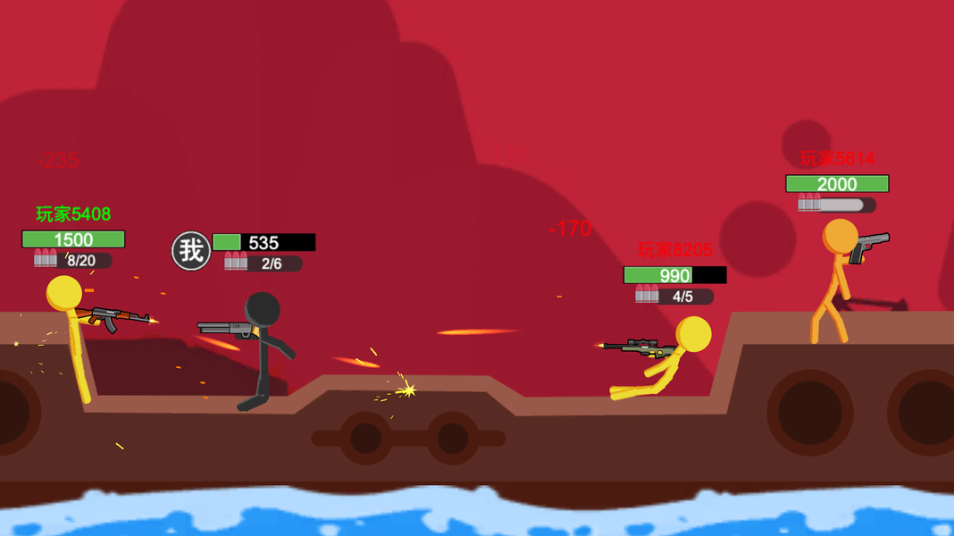 Stickman Shooting Fight Game - Gameplay image of android game