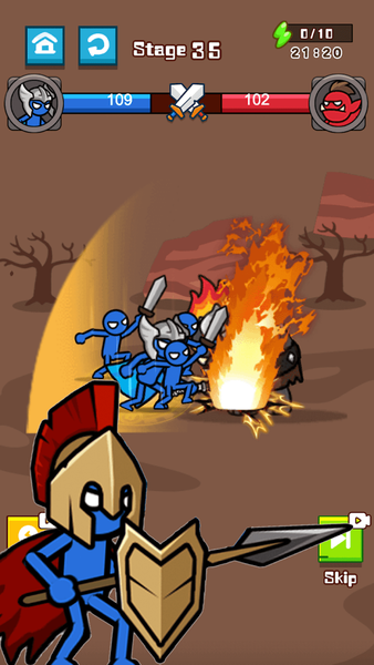 Stickman Legions Battle Game - Gameplay image of android game