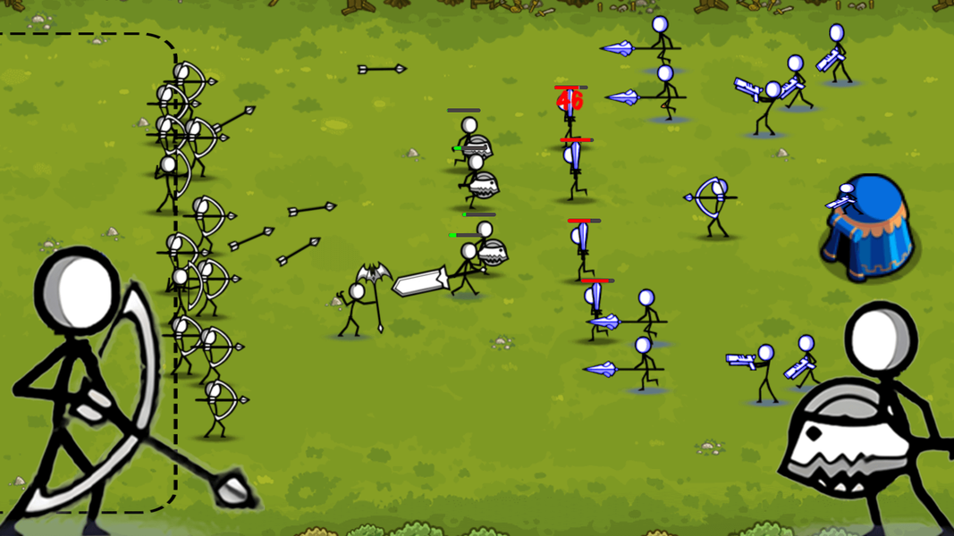 Stickman Army War - Stick Game - Gameplay image of android game
