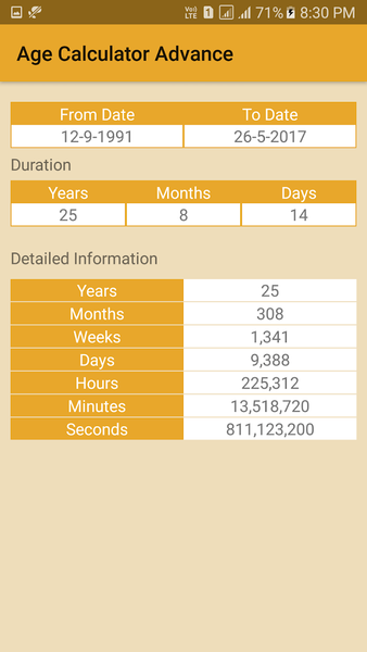 Age Calculator Advance - Image screenshot of android app