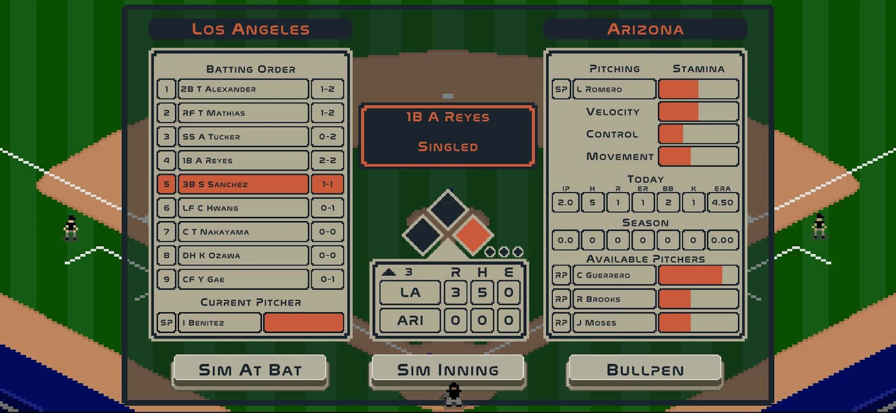 Bitball Baseball - Gameplay image of android game