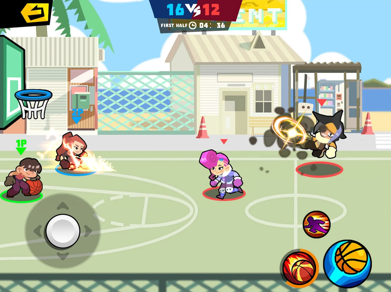 Combat Basketball- Sharp War - Gameplay image of android game