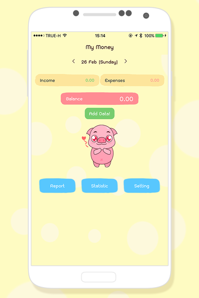 Pig keep your expenses - Image screenshot of android app