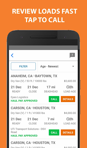 Find Truck Loads to Haul - عکس برنامه موبایلی اندروید