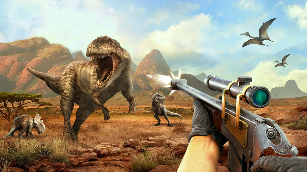 Dinosaur Games - Dino Hunting - Gameplay image of android game