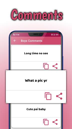 Comments for photos - Image screenshot of android app