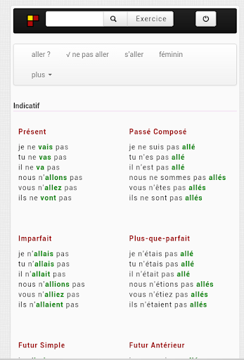 French Conjugation - Image screenshot of android app