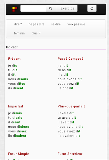 French Conjugation - Image screenshot of android app