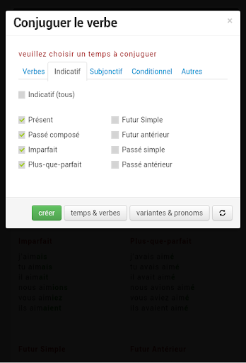 French Conjugation - Image screenshot of android app