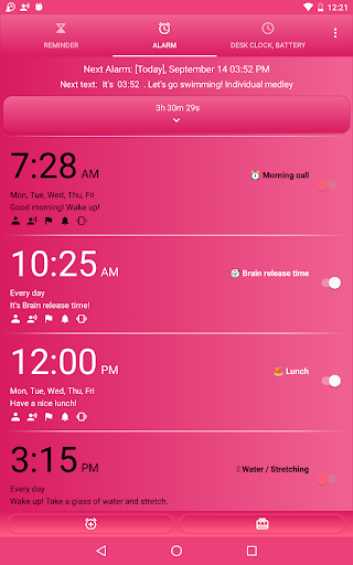 Speaking Alarm Clock - Hourly - عکس برنامه موبایلی اندروید