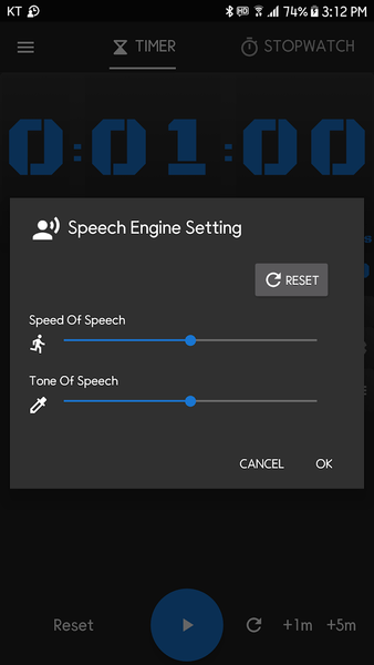 Speaking Timer Voice Stopwatch - عکس برنامه موبایلی اندروید