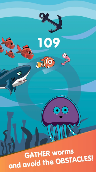 Fish Eat Worms: Tap Tap Arcade - Gameplay image of android game