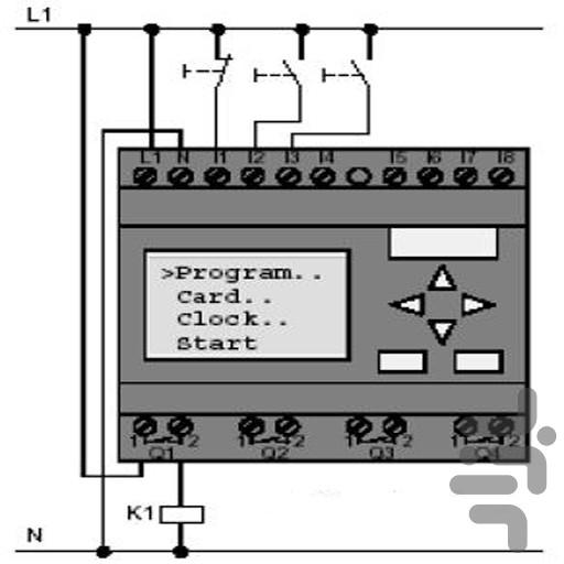 مدار فرمان به همراه نقشه plc - عکس برنامه موبایلی اندروید