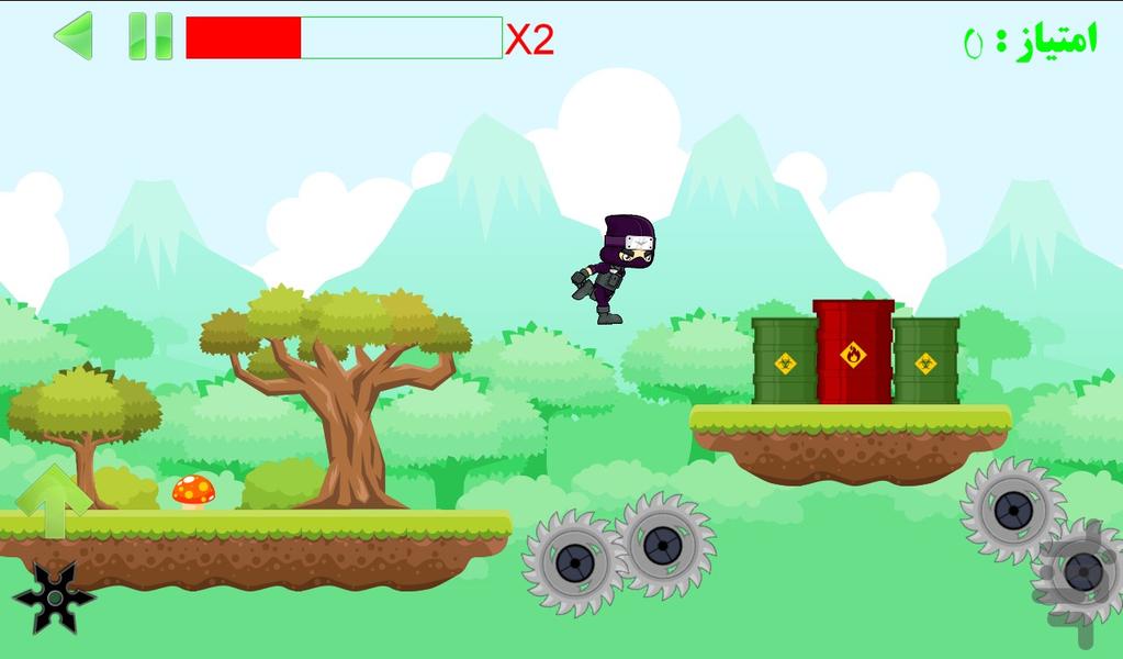 Ninja go jumping war - Gameplay image of android game