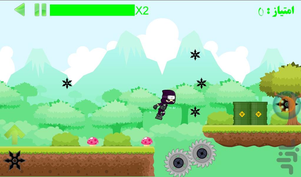 Ninja go jumping war - Gameplay image of android game