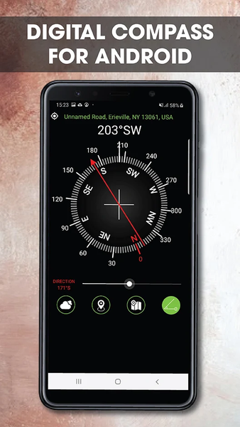 Digital Compass for Android - عکس برنامه موبایلی اندروید