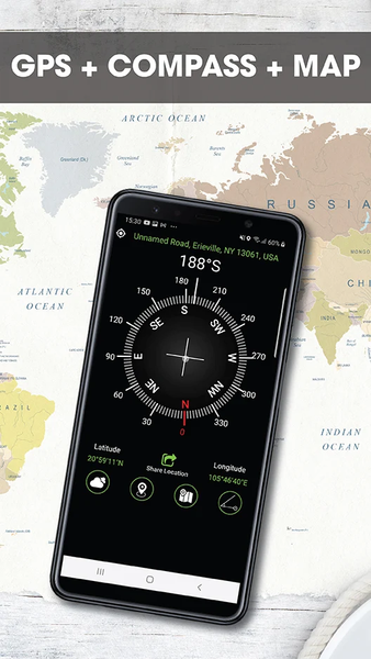 Digital Compass for Android - عکس برنامه موبایلی اندروید