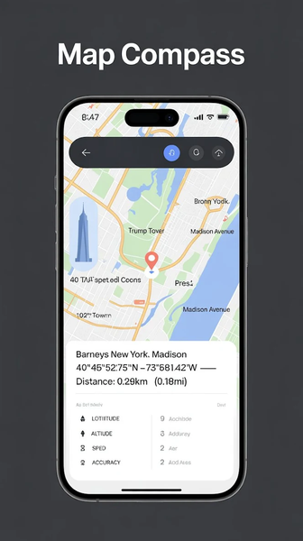 Compass - Directional Compass - عکس برنامه موبایلی اندروید