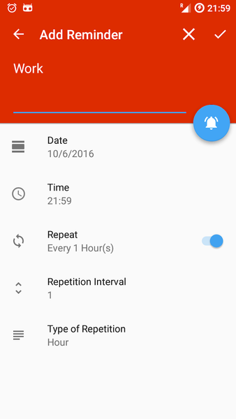 Reminder app - Image screenshot of android app