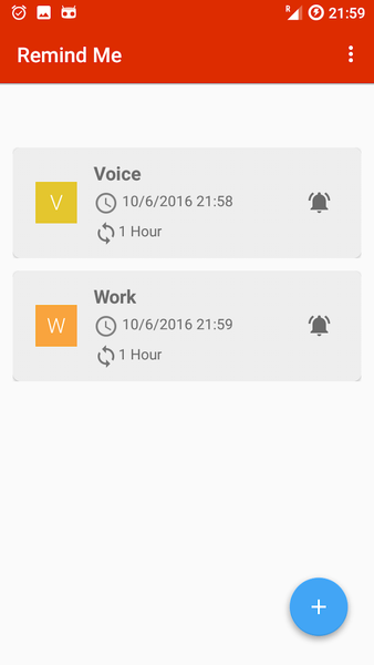 Reminder app - Image screenshot of android app