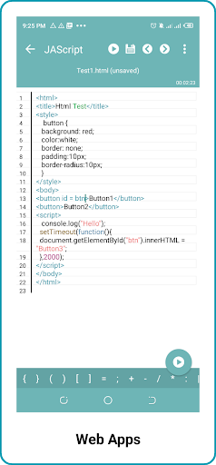 JAScript - HTML CSS JavaScript - Image screenshot of android app