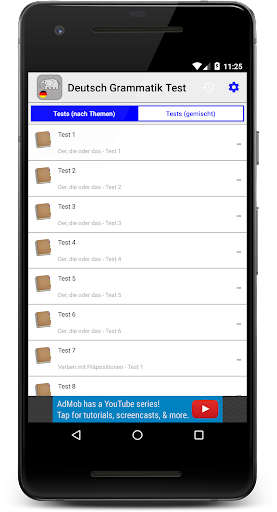 Deutsch Grammatik Test - Image screenshot of android app