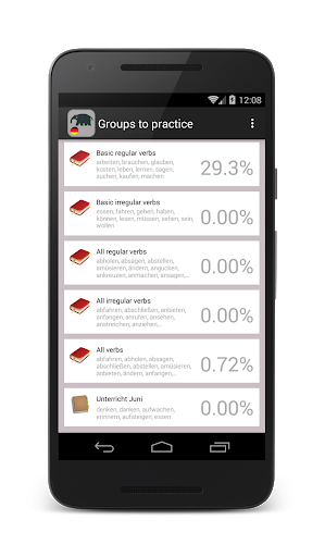 Verben - Trainer - Image screenshot of android app