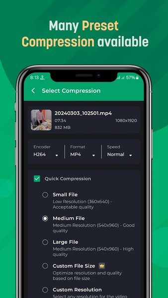 Compress Video - Size Reducer - Image screenshot of android app