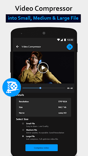 Video compressor: MP3 convert - Image screenshot of android app