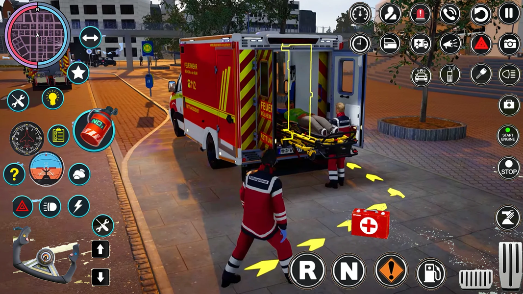 US Ambulance Simulator Games - Gameplay image of android game