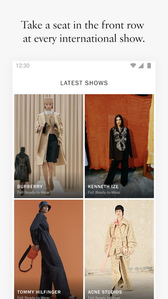 Vogue Runway Fashion Shows - عکس برنامه موبایلی اندروید