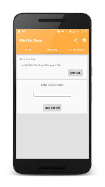 Wifi File Share (Wireless file - Image screenshot of android app