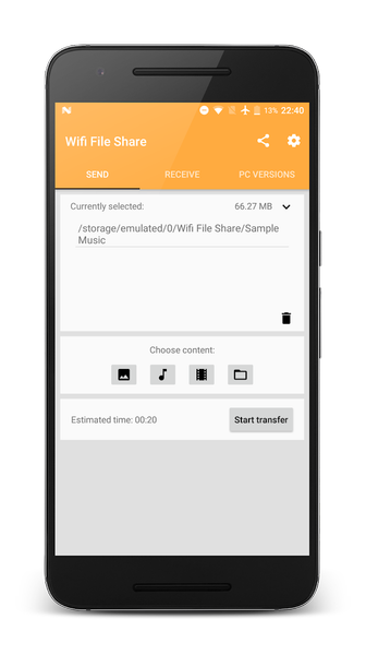 Wifi File Share (Wireless file - Image screenshot of android app