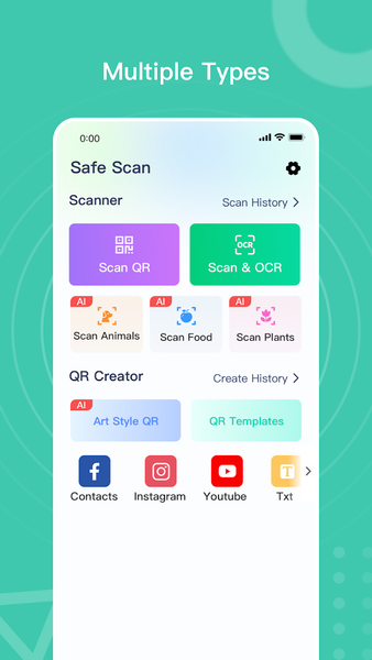 Safe QR OCR AI Scanner Creator - عکس برنامه موبایلی اندروید