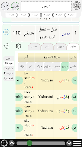 Arabic verb conjugation - Image screenshot of android app