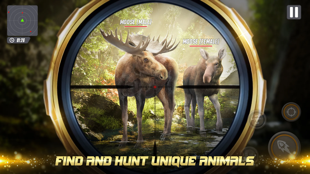 The Hunter - Deer hunting game - Gameplay image of android game
