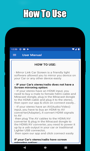 Mirror link car connector - عکس برنامه موبایلی اندروید
