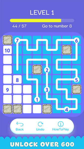Fill one line number puzzle - عکس بازی موبایلی اندروید