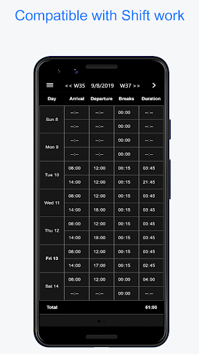 Planningify : Track work time - Image screenshot of android app