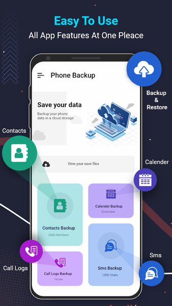 SMS Backup & Restore Contacts - عکس برنامه موبایلی اندروید